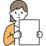 A Woman Holding A Paper Board SVG Icon
